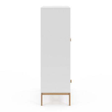 Armoire pour enfant Bella 2 portes effet hêtre et blanc