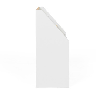 Meuble bibliothèque enfant Mia sur roulettes effet hêtre et blanc