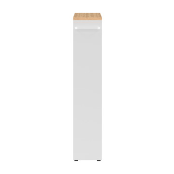 Etagère range épices à roulettes blanc et bois