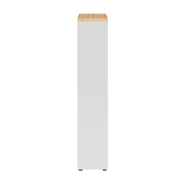 Etagère range épices à roulettes blanc et bois