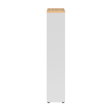 Etagère range épices à roulettes blanc et bois