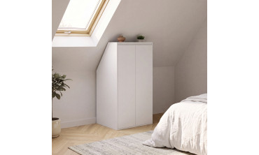Armoire sous pente Tom 2 portes blanches