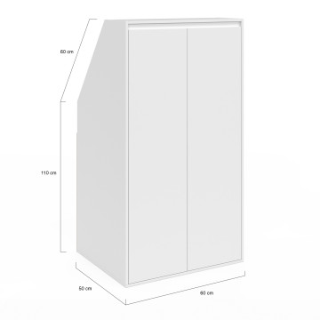 Armoire sous pente Tom 2 portes blanches