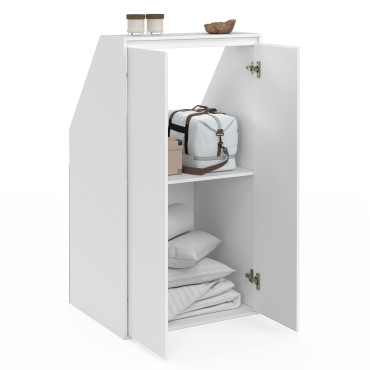 Armoire sous pente Tom 2 portes blanches