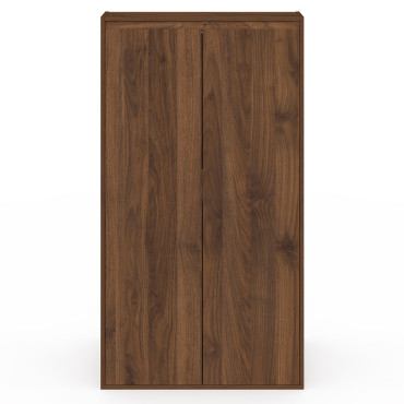 Armoire sous pente Tom 2 portes effet noyer