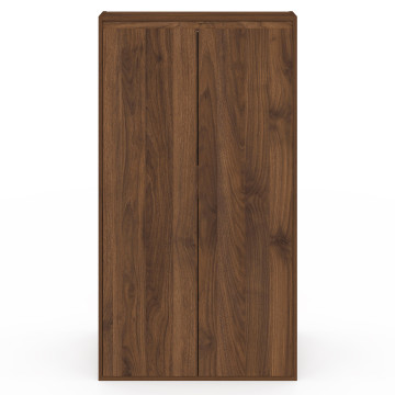 Armoire sous pente Tom 2 portes effet noyer