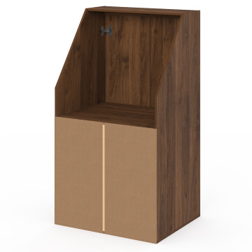 Armoire sous pente Tom 2 portes effet noyer