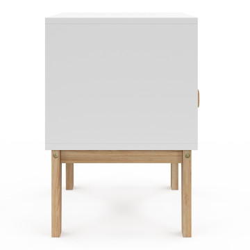 Table de chevet enfant Bella effet hêtre et blanc