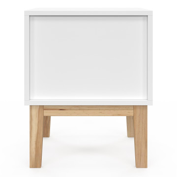 Table de chevet enfant Bella effet hêtre et blanc