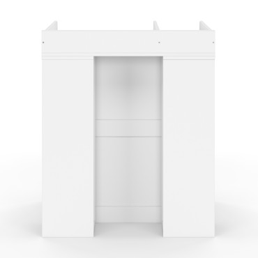 Commode à langer Aurore 3 tiroirs effet hêtre et blanc