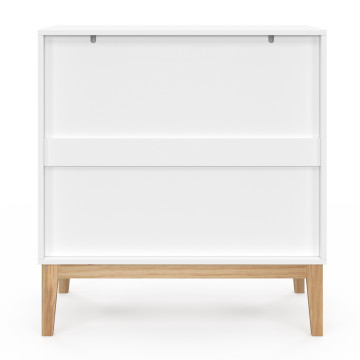 Commode enfant Bella 3 tiroirs effet hêtre et blanc