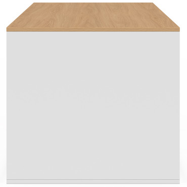 Table basse Uma relevable 2 tiroirs bois et blanc