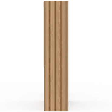 Dressing Faustine extensible 120-180cm 5 tiroirs effet lattes