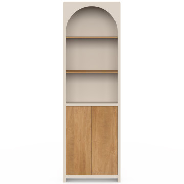 Etagère Athéna avec placards beige et bois
