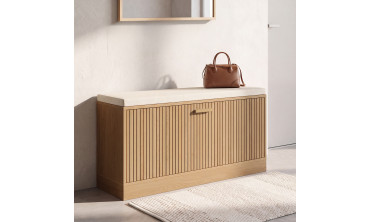 Banc d'entrée Faustine range chaussures