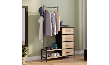 Commode penderie Iris 4 tiroirs