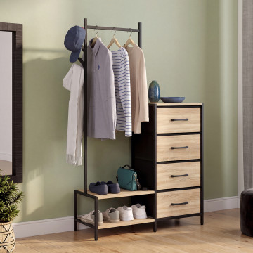 Commode penderie Iris 4 tiroirs