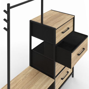 Commode penderie Iris 4 tiroirs