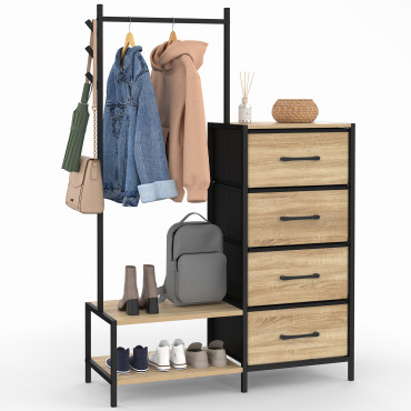 Commode penderie Iris 4 tiroirs