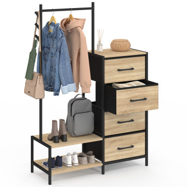 Commode penderie Iris 4 tiroirs