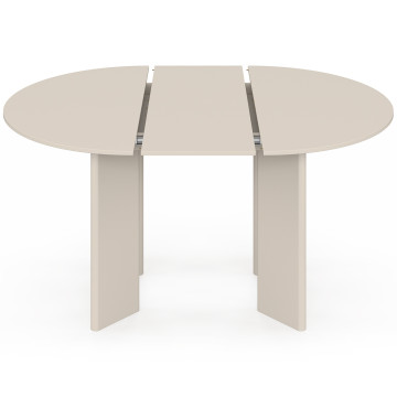 Table à manger ronde extensible Cassia beige Ø110-150cm
