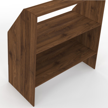 Etagère de rangement sous pente Jeanne effet noyer