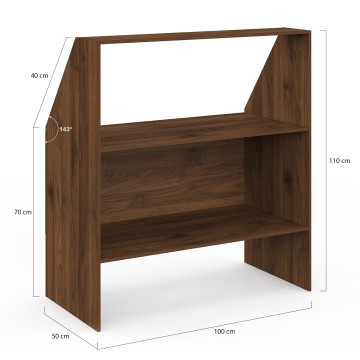 Etagère de rangement sous pente Jeanne effet noyer