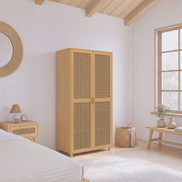 Armoire Eve 2 portes cannage