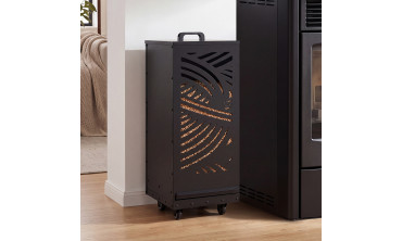 Réservoir à granules et pellets noir à motifs 55kg