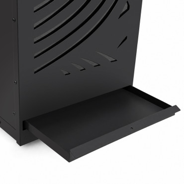 Réservoir à granules et pellets noir à motifs 55kg