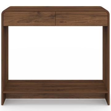 Console Cassia 2 tiroirs effet noyer