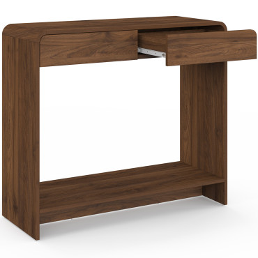 Console Cassia 2 tiroirs effet noyer