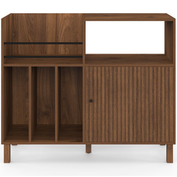 Meuble vinyle Faustine lattes effet noyer 90cm