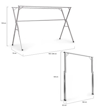 Etendoir à linge XXL pliable et extensible
