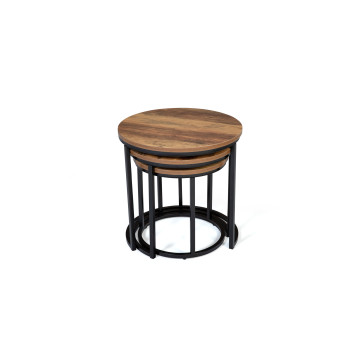 Tables basses rondes gigognes Elize - lot de 3