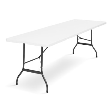 Table pliante d'appoint blanche 180cm