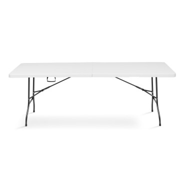 Table pliante d'appoint blanche 180cm