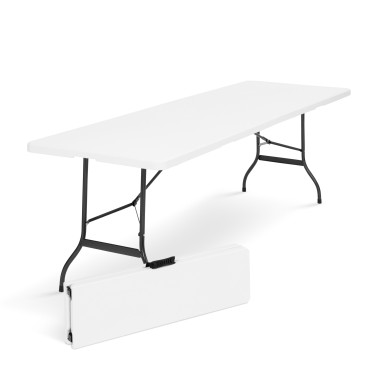 Table pliante d'appoint blanche 180cm