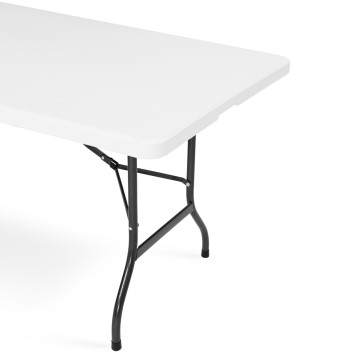 Table pliante d'appoint blanche 180cm
