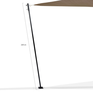 Poteaux ajustables pour voile d'ombrage - Lot de 2