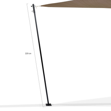 Poteaux ajustables pour voile d'ombrage - Lot de 2