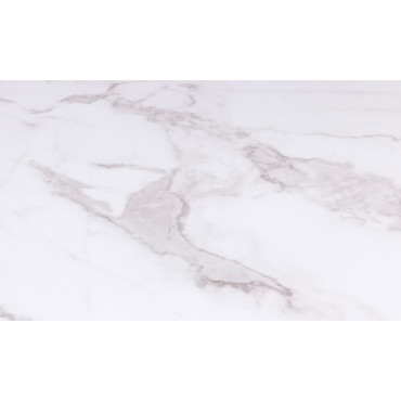 Tables basses gigognes Glam effet marbre blanc pieds dorés - lot de 3