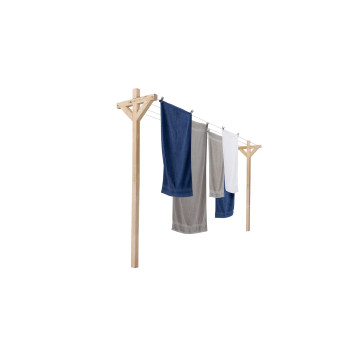 Etendoir à linge extérieur en bois - 12m d'étendage