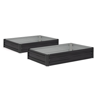 Carrés de potager en métal 115x80x20cm - lot de 2