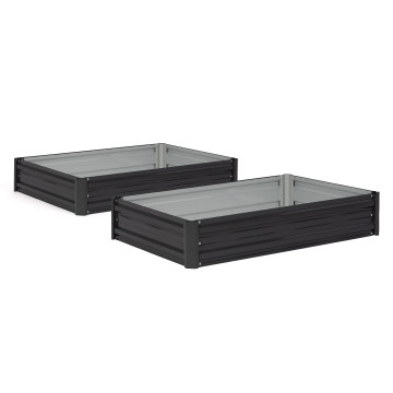 Carrés de potager en métal 115x80x20cm - lot de 2