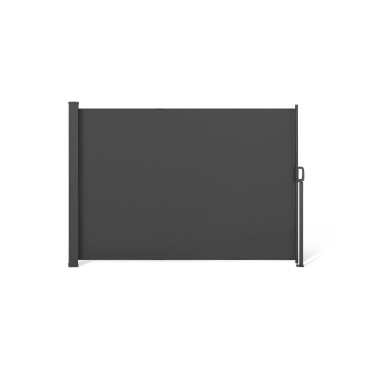 Paravent rétractable occultant 400x180cm gris anthracite