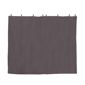 Rideaux universels pour pergola gris 4m - lot de 2