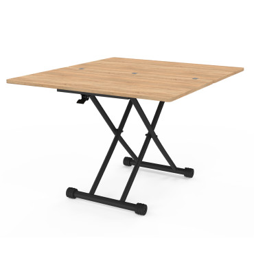 Table basse dinatoire Tribeca hauteur ajustable effet bois