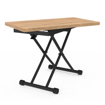 Table basse dinatoire Tribeca hauteur ajustable effet bois