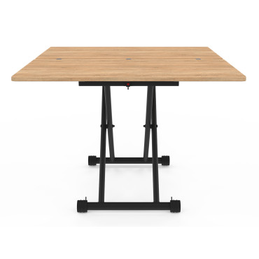 Table basse dinatoire Tribeca hauteur ajustable effet bois